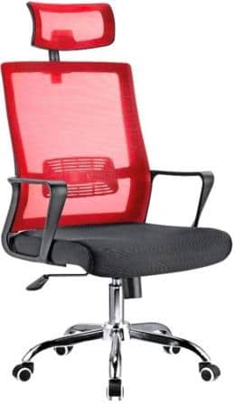 Mesh office chair with padded seat